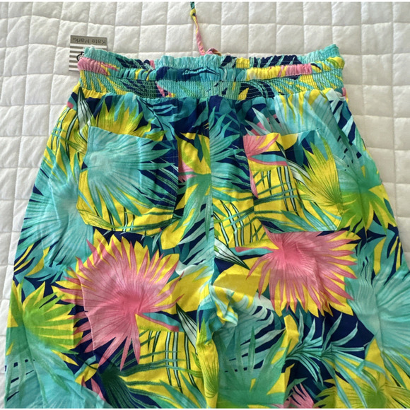 KATE PARK Pants Womens 3X Colorful Tropical Floral Pull On Drawstring Wide Leg - Picture 5 of 13
